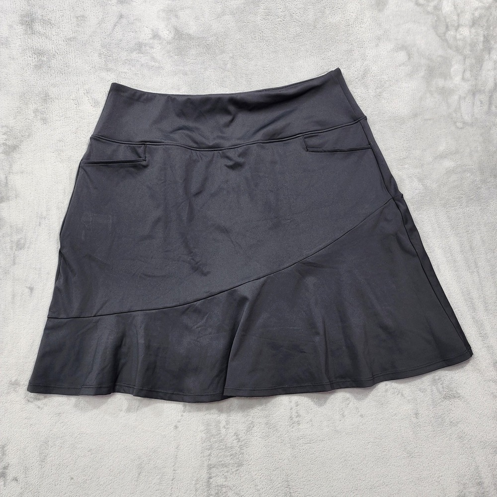 Gradual Skort Womens XL Black Athletic Stretch Lined Pockets Running Gym Tennis